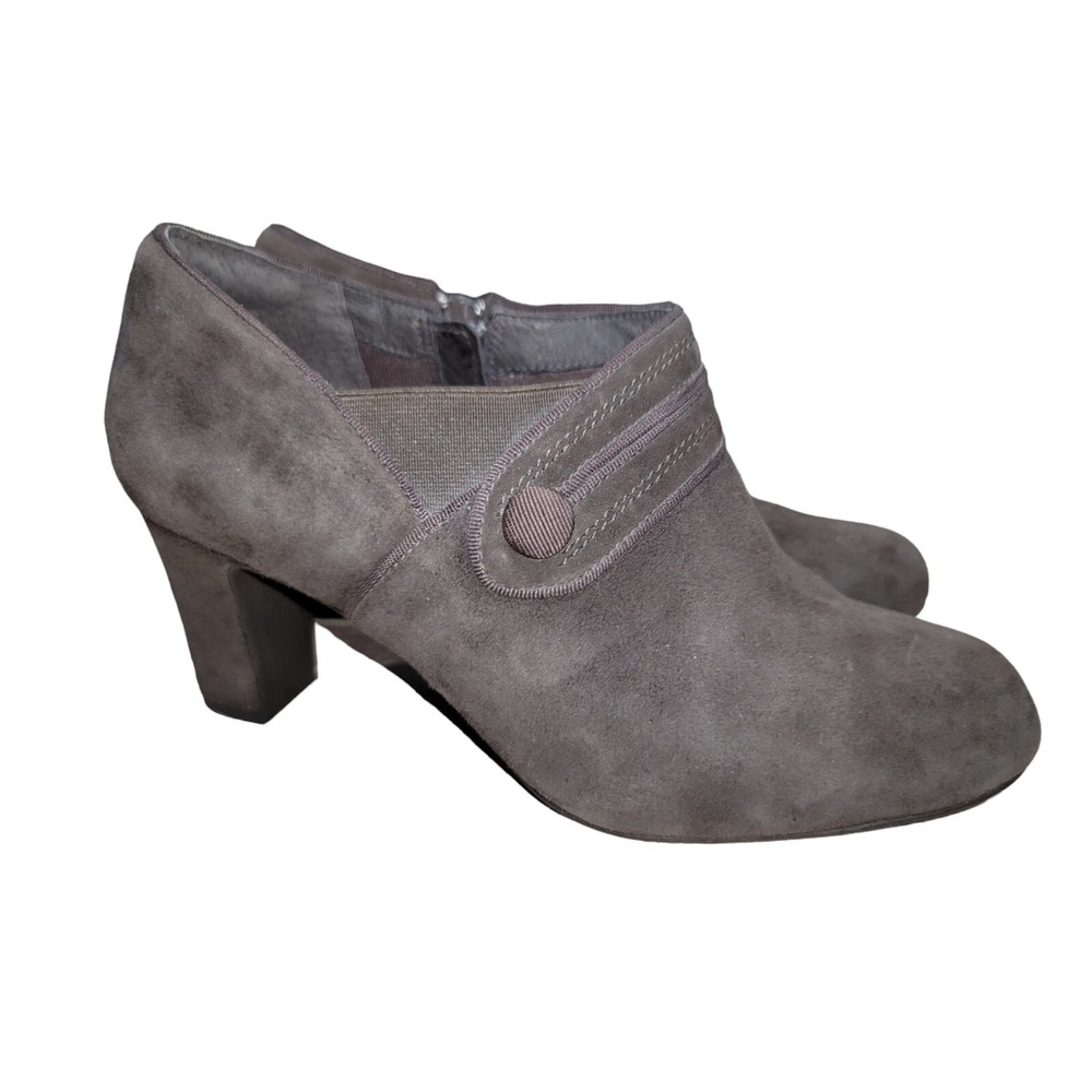 Clarks Artisan Tamryn Women's Brown Suede Heel Comfort Shoes Booties Size 7.5M‎